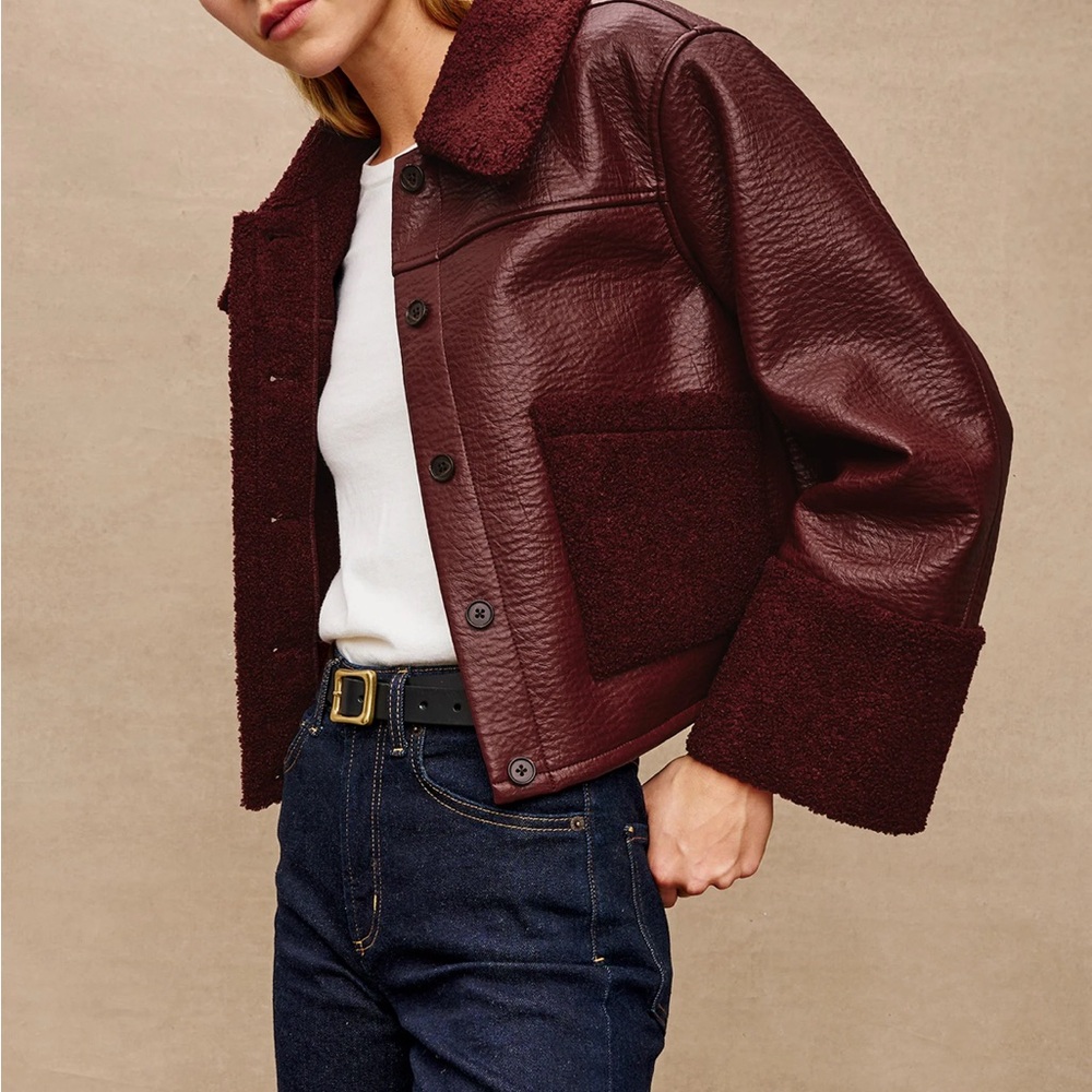 Rails Burgundy Leather Jacket-Brand New w/tags